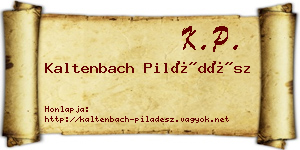 Kaltenbach Piládész névjegykártya